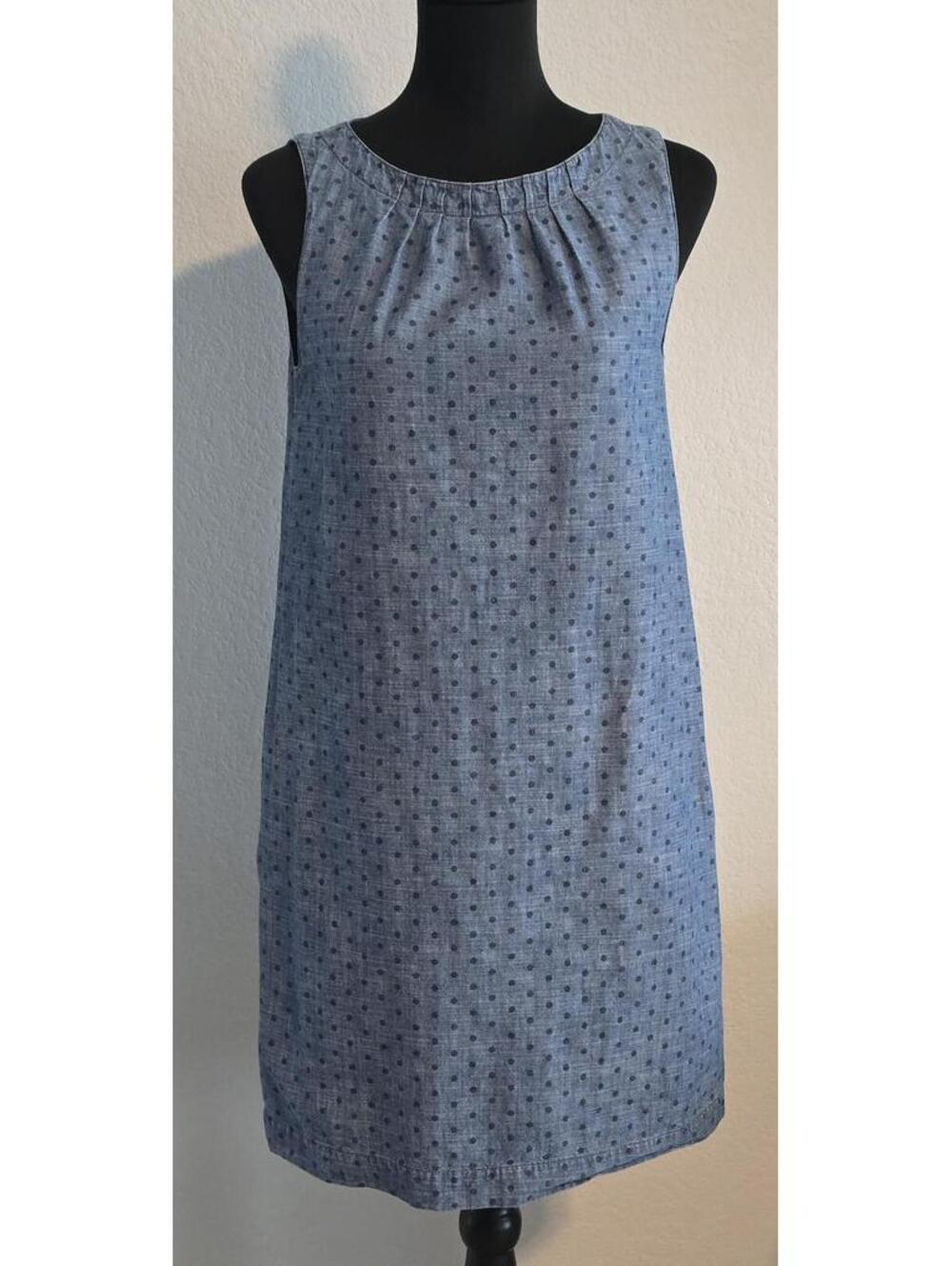 Fossil Sleeveless Blue Shift Dress Size S